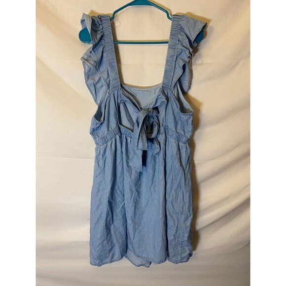 Wallflower Womens Short Mini Denim Jean Dress Plus 1X New NWT Sexy Sweet - Picture 2 of 2